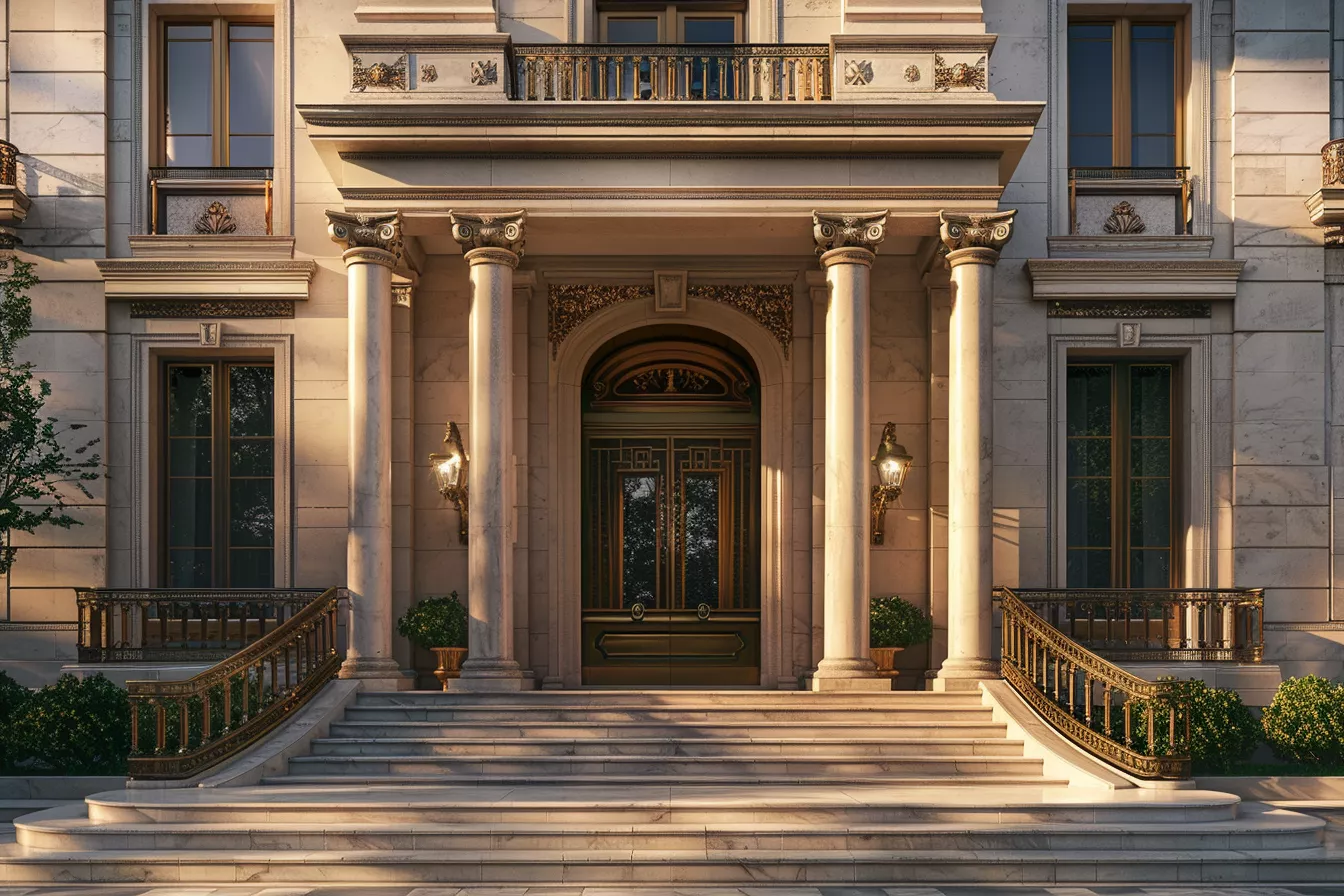 Modern Classic Villa – Elegant neoclassical villa facade Modern Classic Villa – Elegant neoclassical villa facade